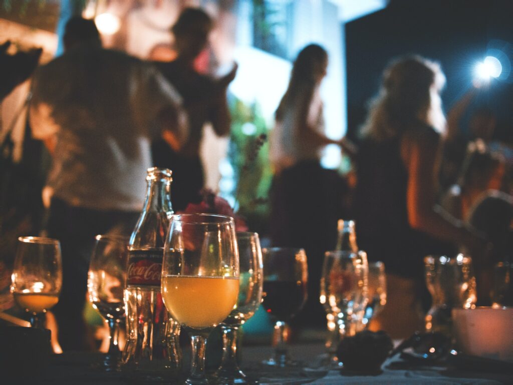 People enjoying a drink in a bar